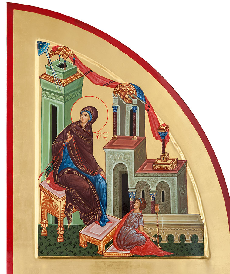 Царские врата. Фрагмент. Благовещение